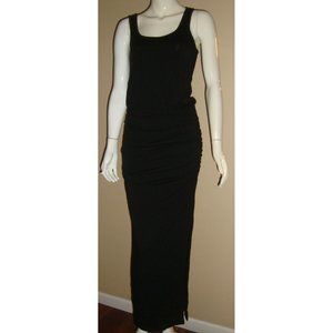 Victoria's Secret Black Maxi Dress Ruched Side Slit Size XS